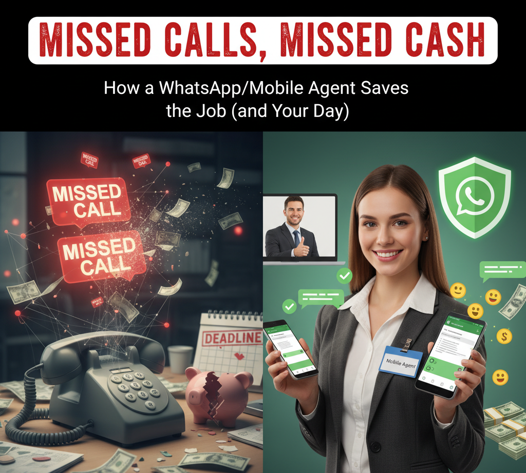 Missed Calls, Missed Cash: How a WhatsApp/Mobile Agent Saves the Job (and Your Day)